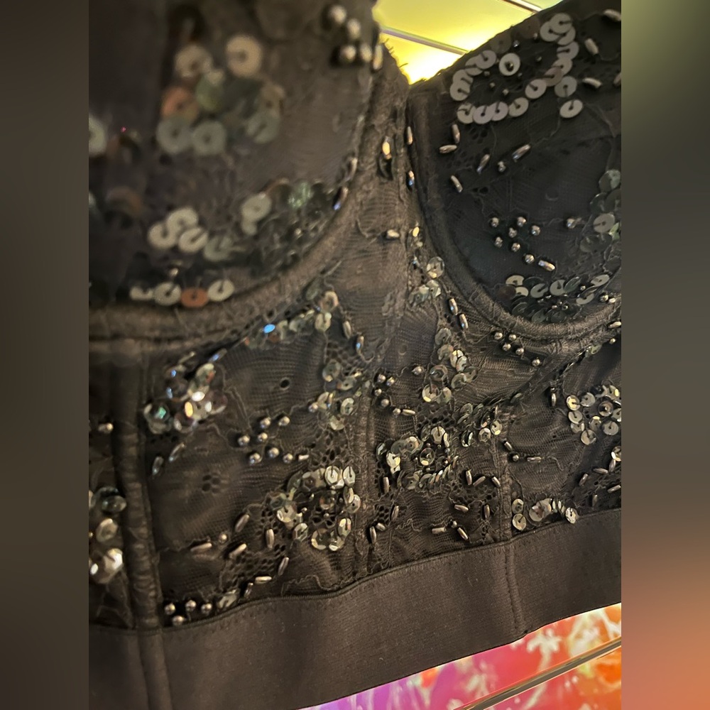NWOT Sequin Bustier Top